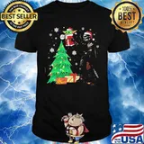 Star wars darth vader and baby yoda christmas tree shirt