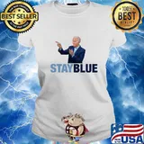 Stay blue joe biden 46 election winner blue wave democrat s Ladies tee