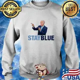 Stay blue joe biden 46 election winner blue wave democrat s Sweater