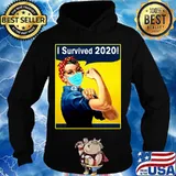 Strong woman i survived 2020! Funny 2020 wear mask rosie the riveter s Hoodie