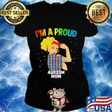 Strong woman lgbt i'm a proud autism mom s Ladies tee