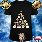 Sushi christmas tree funny xmas holiday season shirt