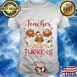 Teacher of smart turkey thanksgiving day shirt