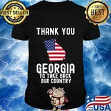 Thank you Georgia To Take Back Our Country Map American Flag Shirt