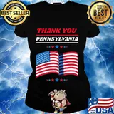 Thank you pennsylvania democrats american flag s Ladies tee