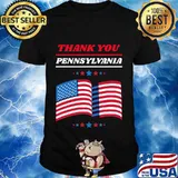 Thank you pennsylvania democrats american flag shirt