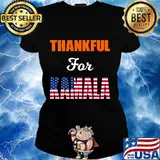 Thankful For Kamala Harris American Flag Election Shirt Ladies tee