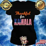 Thankful For Kamala Harris American Flag Shirt Ladies tee