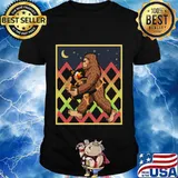 Thanksgiving day turkey bigfoot moon shirt