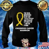 The Devil Childhood Cancer Awareness Support Ribbon Shirt Sweater