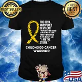 The Devil Childhood Cancer Awareness Support Ribbon Shirt