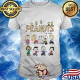 The peanuts characters cartoon by schulz shirt