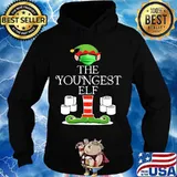 The youngest elf wearing mask toilet paper christmas s Hoodie