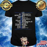 Thin Blue Line Vertical Strength Bravery Spirit Patriotic Police American Flag Shirt
