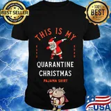 This Is My Quarantine Christmas Pajama Estd 2020 Santa Face Mask Shirt
