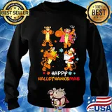 Tigger happy hallothanksmas halloween thanksgiving christmas s Sweater