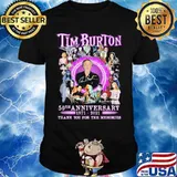 Tim burton 50th anniversary 1971 2021 thank you for the memories signatures shirt