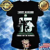 Tommy heinsohn 15 thank you for the memories signature s Ladies tee
