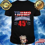 Trump 2020 2024 45 Squared Trump 2020 Second Term USA American Flag Shirt
