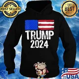 Trump 2024 American Flag Shirt Hoodie