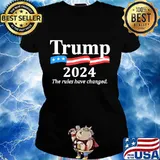 Trump 2024 The Rules Have Changed American Flag Shirt Ladies tee