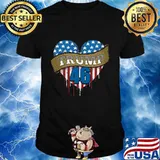 Trump 46 Heart American Flag Shirt