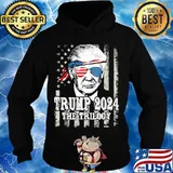 Trump american flag re-relection trump 2024 the trilogy s Hoodie