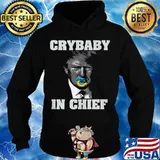 Trump crybaby in chief with pacifier in mouth joke political parody s Hoodie