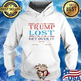 Trump Lost Get Over It Stars Biden Victory Shirt Hoodie