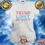 Trump Lost Get Over It Stars Biden Victory Shirt Ladies tee
