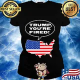 Trump You’re Fired American Flag Map Election Shirt Ladies tee