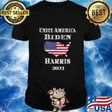 Unite America Biden Harris 46th 2021 Democratic American Flag Maps Shirt