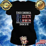 Unite Joe Biden Kamala Harris 2021 Democratic American Flag Shirt Ladies tee