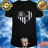 Us Navy Heart Military Flag Veterans Day Shirt