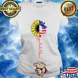 Usa flag sunflower my vp looks like me vice president s Ladies tee