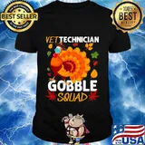 Vet Technician Gobble Squad Turkey Face Mask Thanksgiving Shirt