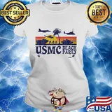 Veteran usmc beach party vintage retro s Ladies tee