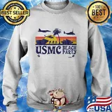 Veteran usmc beach party vintage retro s Sweater