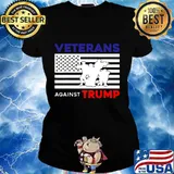 Veterans Against Trump American Flag Shirt Ladies tee