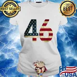 Vintage 46 american flag s Ladies tee