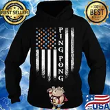 Vintage us american flag ping pong table tennis patriotic s Hoodie