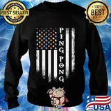 Vintage us american flag ping pong table tennis patriotic s Sweater