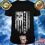 Vintage usa american flag pool billiard snooker silhouette shirt