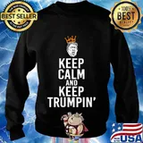 Vote Trump 2020 Keep Calm And Keep Trumpin’ President Crown Shirt Sweater