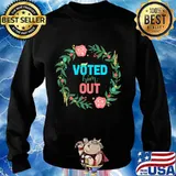 Voted Him Out Hair Donald Trump Flowers Shirt Sweater