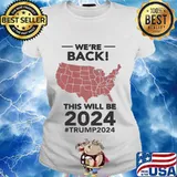 We're back this will be 2024 trump american map s Ladies tee