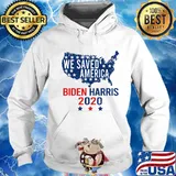 We saved america election winner biden harris 2020 46 s Hoodie
