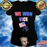 We Won Vice American Flag Election Shirt Ladies tee