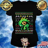 WoW murloc ugly christmas s Ladies tee
