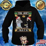 You must fold it in ugly christmas s Hoodie